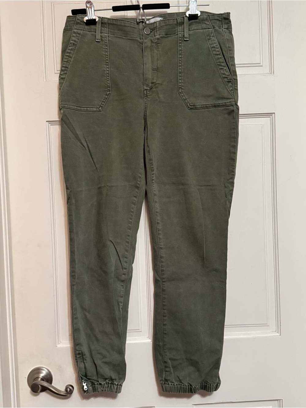 PAIGE Mayslie Olive Green Cargo Jogger Pants